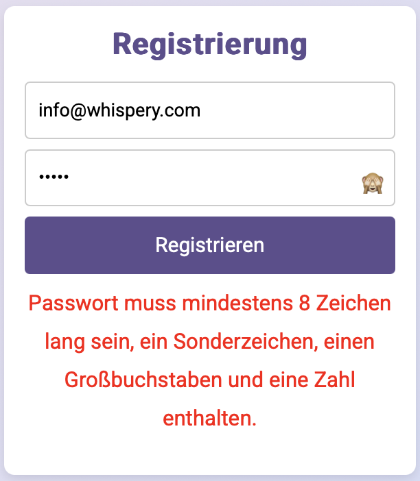 Passwortvorgaben